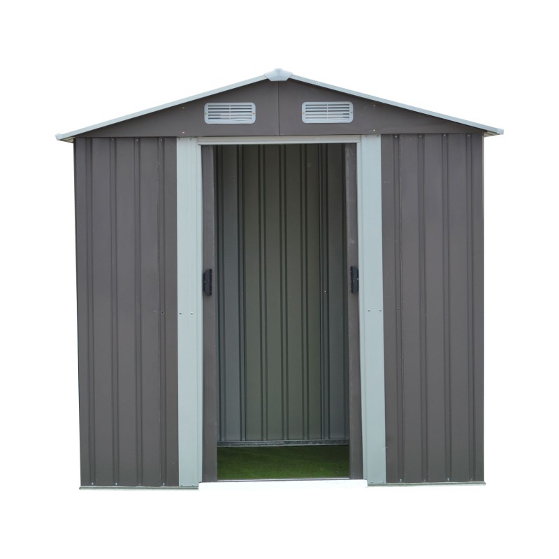 Bodega para jardin gris Terraza y Jardin