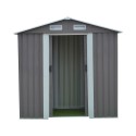 Bodega para jardin gris Terraza y Jardin
