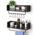 Kit 2 Soportes multiuso madera Organización