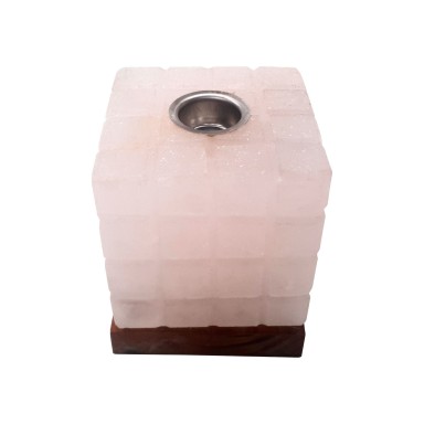 Lampara de sal aromaterapia cubo blanca Inicio