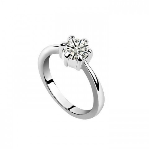Anillo solitario con cristal tipo Swarovski Belleza