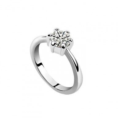 Anillo solitario con cristal tipo Swarovski Belleza