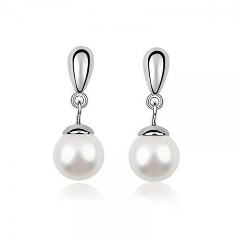 Aros de perla colgantes Belleza
