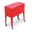 Cooler Retro Vintage 60L ROJO Terraza y Jardin