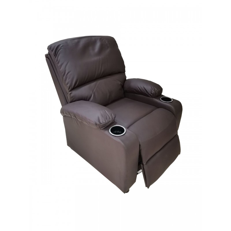 Bergere reclinable Ibiza leather Cafe Sofás