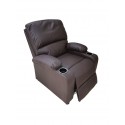 Bergere reclinable Ibiza leather Cafe Sofás