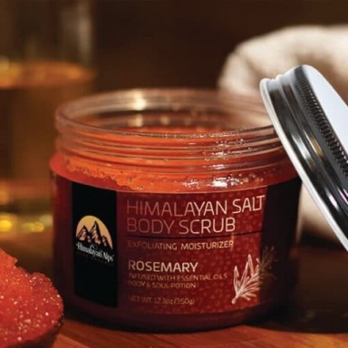 Crema Exfoliante de sal del Himalaya con aceite esencial de Romero Inicio