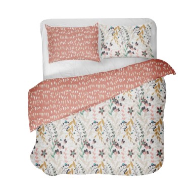 Funda de Plumon Flowers Biancobelo Cubrecamas y Quilts
