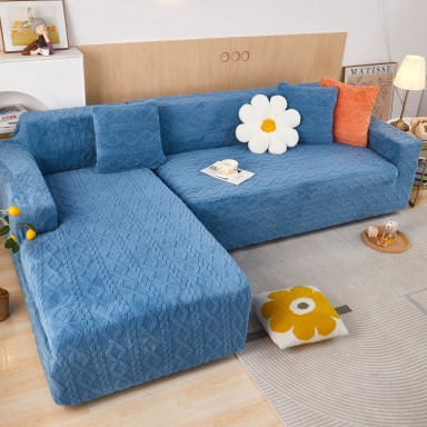 Funda para Sofa Nordica Azul en L"" Inicio