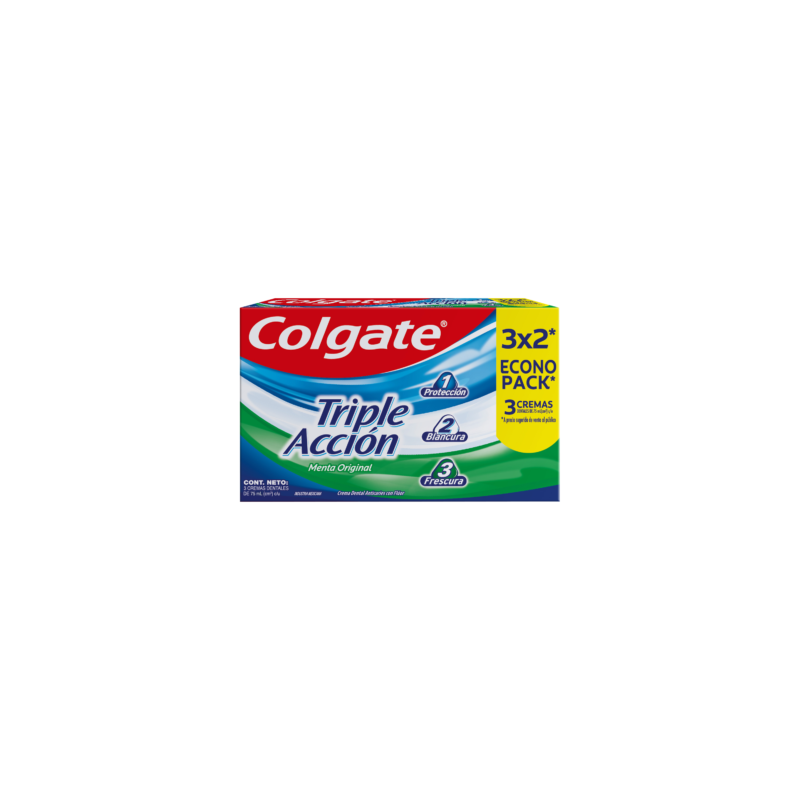 Crema Dental Colgate 75gr 3X2 Triple Accion Inicio