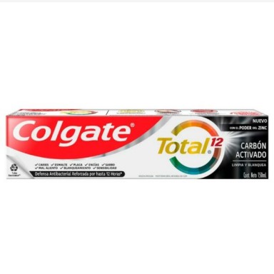 Pasta Dental Colgate Total 12 Carbón 150 ml Inicio