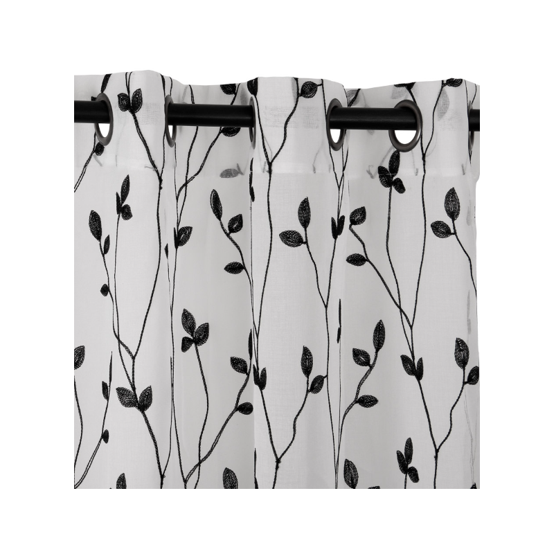 Set de Cortinas Argollas Teresita negro, Masel Inicio
