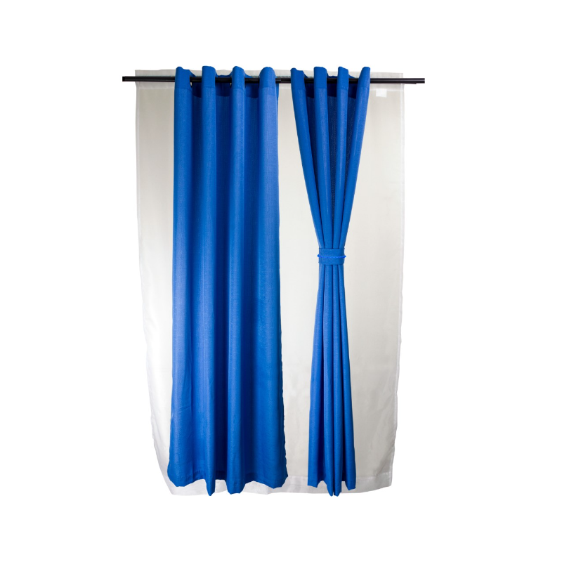 Set de cortinas 8 piezas, modelo Yasmin azul, Masel Cortinas