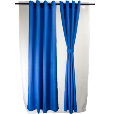 Set de cortinas 8 piezas, modelo Yasmin azul, Masel Cortinas