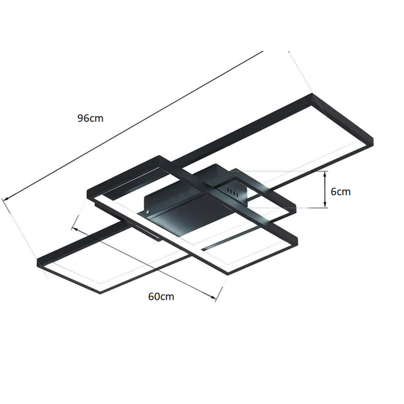 Lampara led geometrica negra Iluminación