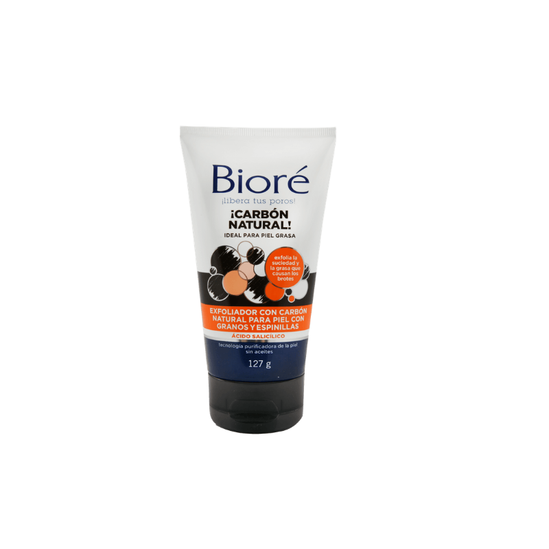 Exfoliante de carbón natural para granos y espinillas, Biore Belleza
