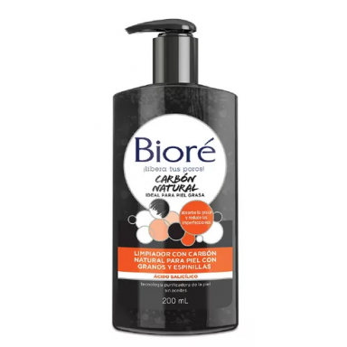 Limpiador carbón granos y espinillas Biore Belleza