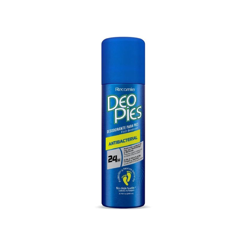 Deo Pies Desodorante Para Pies Spray Antibacterial 260Ml Aseo y Limpieza