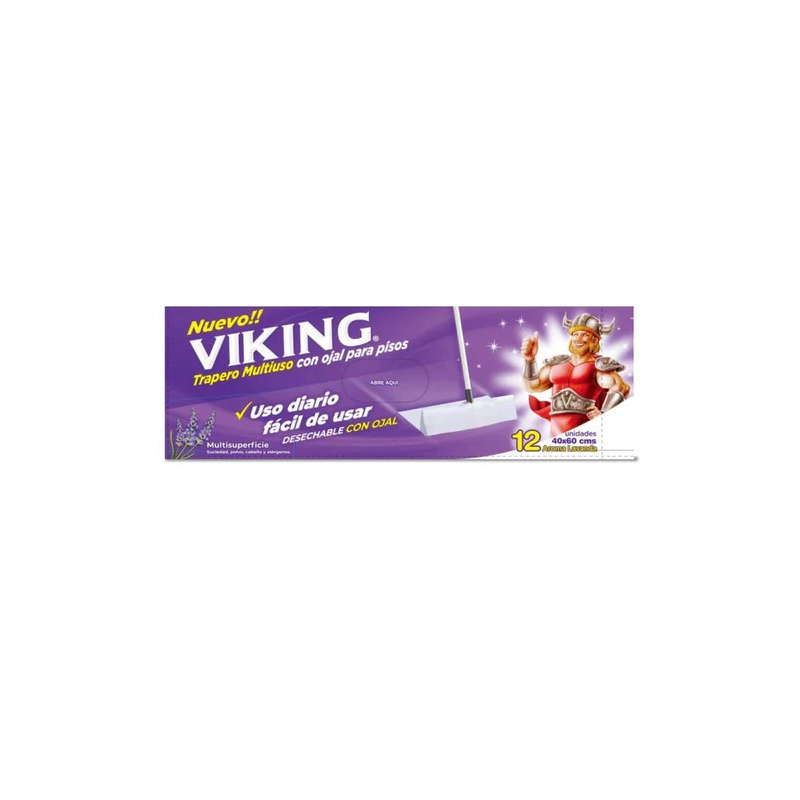 Trapero Humedo Limpiador Viking 12 Unidades Aseo y Limpieza