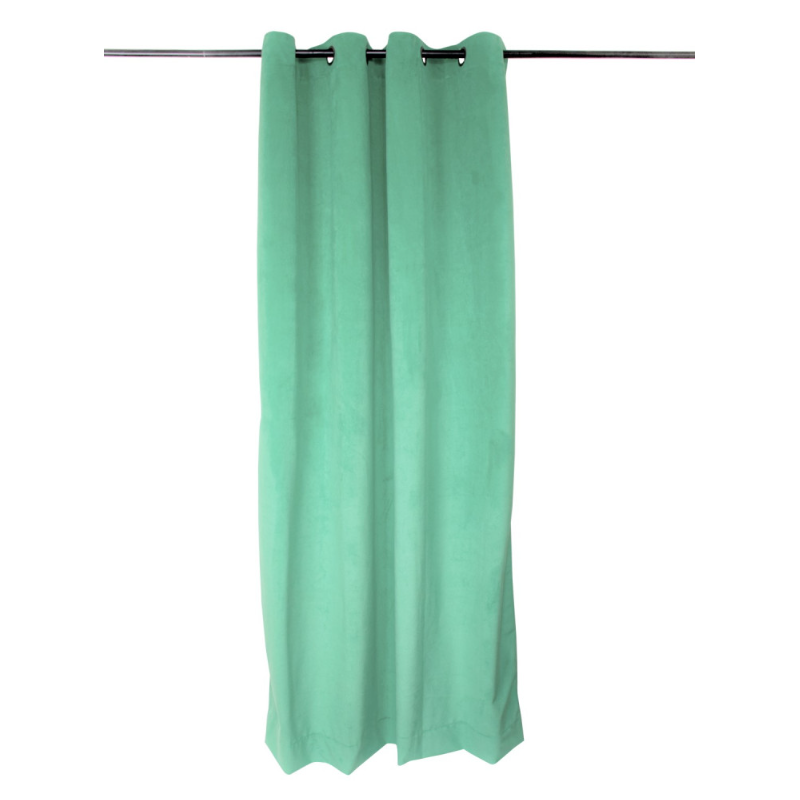 Cortina argollas Felpa New Velvet verde agua, Masel Cortinas