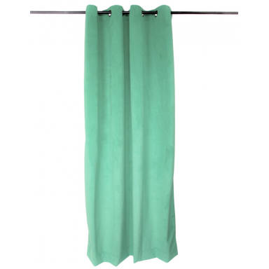 Cortina argollas Felpa New Velvet verde agua, Masel Cortinas