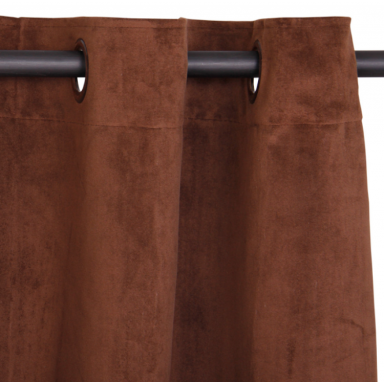 Cortina argollas Felpa New Velvet Chocolate, Masel Cortinas