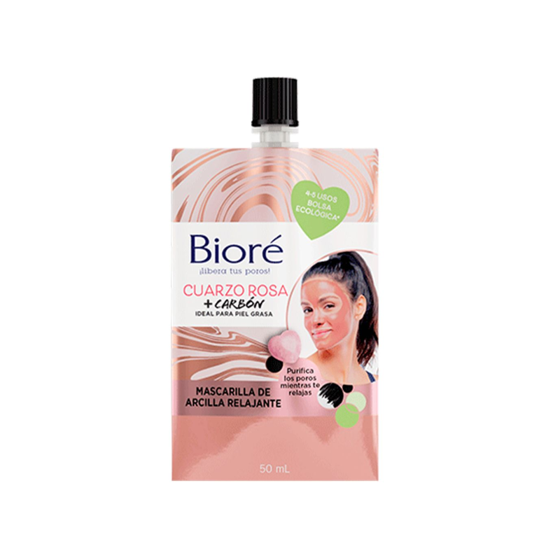 Biore mascarilla arcilla relajante cuarzo rosa 50ml Complementos