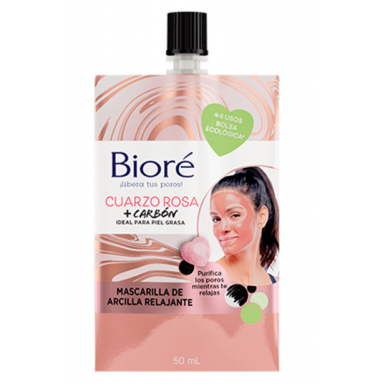 Biore mascarilla arcilla relajante cuarzo rosa 50ml Complementos