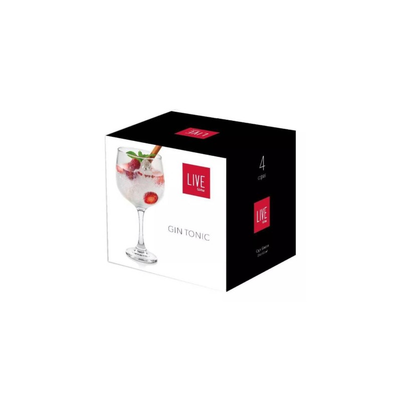 Set 4 Copas Gin Tonic Cocktail Aperol 653 ml Cocina