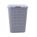 Cesto Modelo Ratan 62 Lts con tapa gris, Reyplast Organización