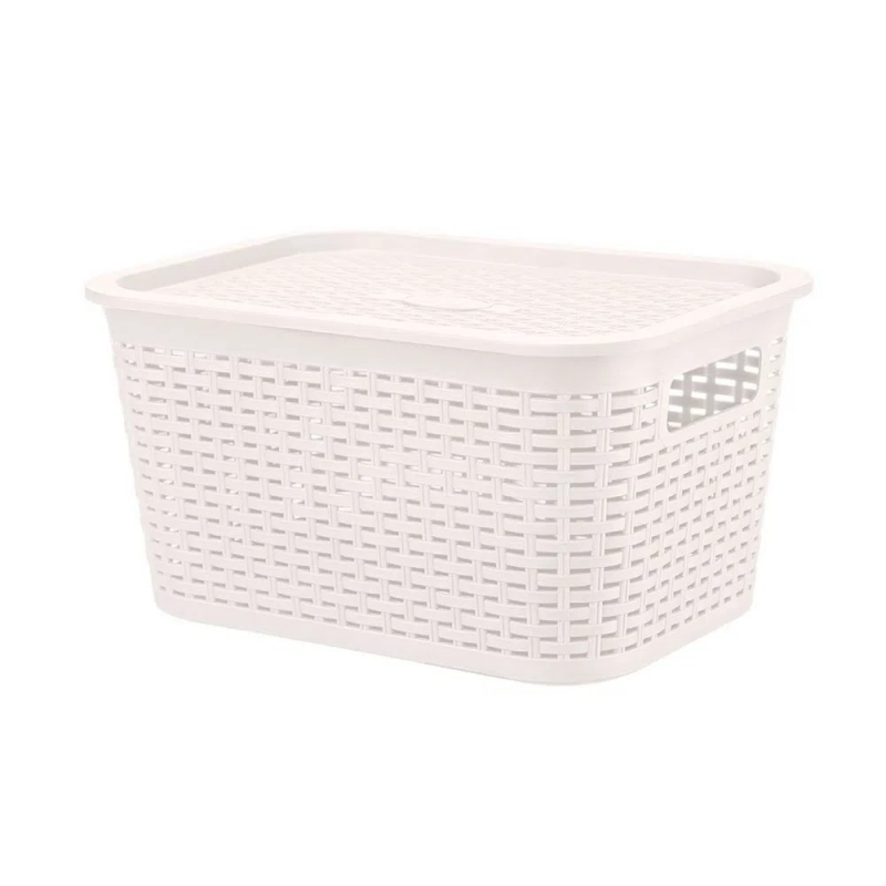 Canastilla Organizadora Tavarua 6.5L Beige Reyplast Organización