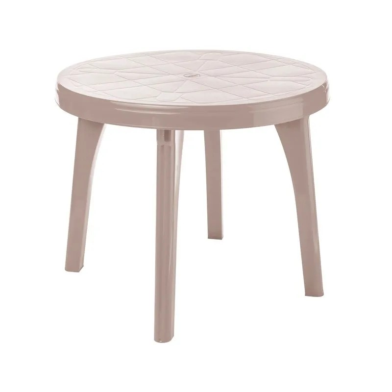 Mesa Redonda Caral Taupe Reyplast Terraza y Jardin