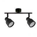 Foco porta gu10 doble negro sobrepuesto led modelo híades Iluminación