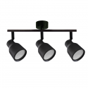 Foco porta gu10 triple negro sobrepuesto led modelo híades konnergie Iluminación