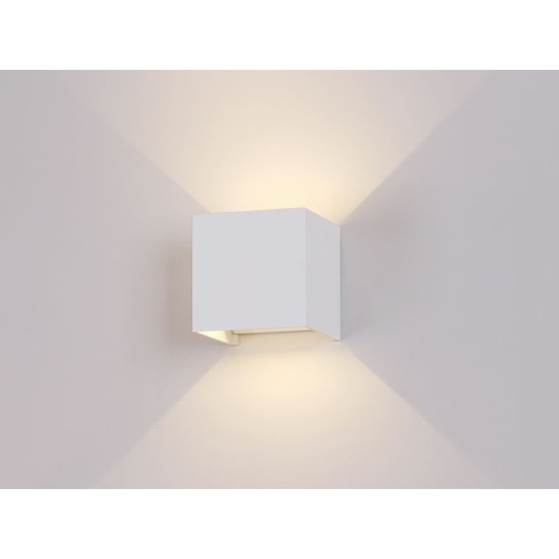 Apliqué led cuadrado exterior ip54 blanco 5w calido 3000k modelo shaula Iluminación