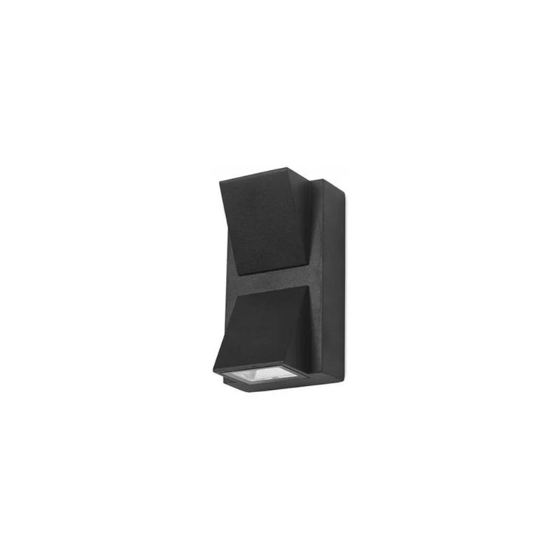 Apliqué led doble exterior ip54 2x3w 3000k negro modelo kapelle und Iluminación