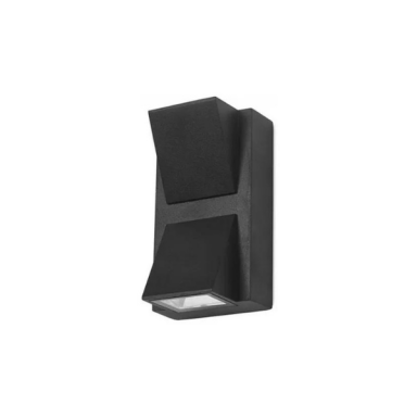 Apliqué led doble exterior ip54 2x3w 3000k negro modelo kapelle und Iluminación
