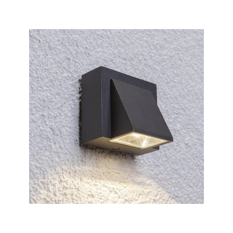 Apliqué led simple exterior ip54 5w 3000k negro modelo kapelle Iluminación