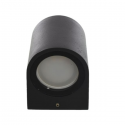 APLIQUE LED EXTERIOR NEGRO MODELO KAPELLE REDONDO IP54 SIMPLE PORTA GU10 KONNERGIE Iluminación