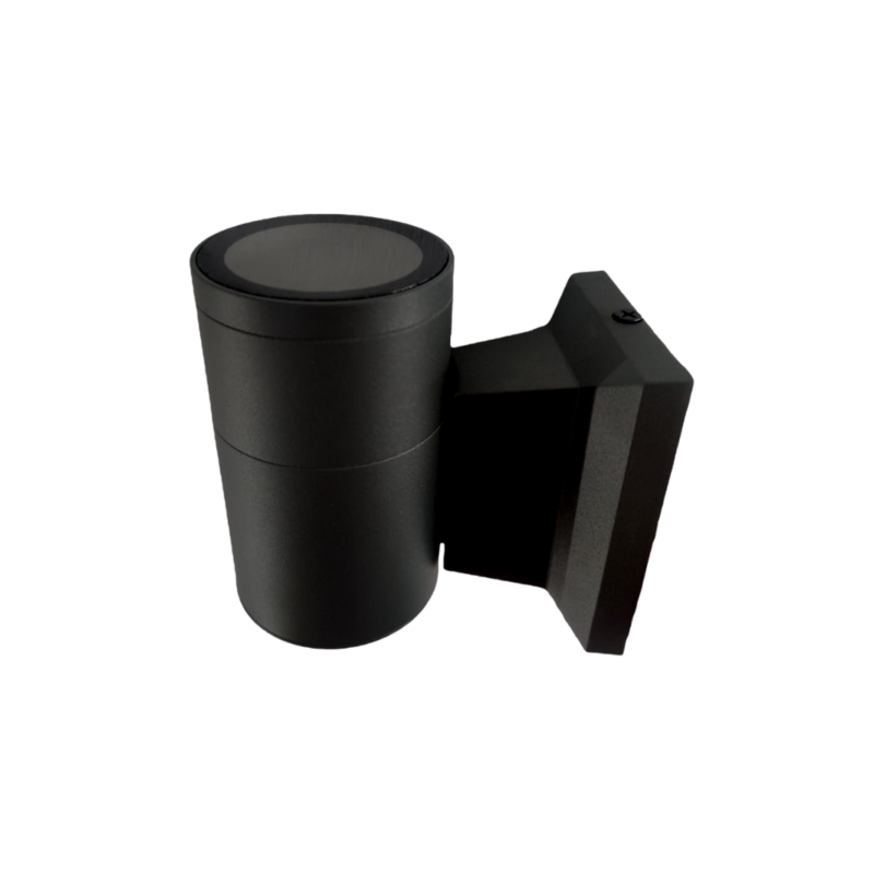 Apliqué led exterior negro modelo kapelle cilindro ip54 simple porta gu10 Iluminación