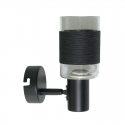 APLIQUE NEGRO SIMPLE PORTA E14 NEGRO LED MODELO ZAURAK KONNERGIE Iluminación