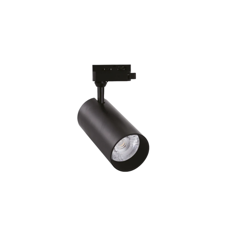FOCO PROYECTOR NEGRO LED MODELO ALTAIR A RIEL MONOFASICO 10W 3000K KONNERGIE Iluminación
