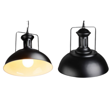 Lampara de techo negra porta ampolleta e27 modelo spica Iluminación