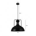 Lampara de techo negra porta ampolleta e27 modelo spica Iluminación