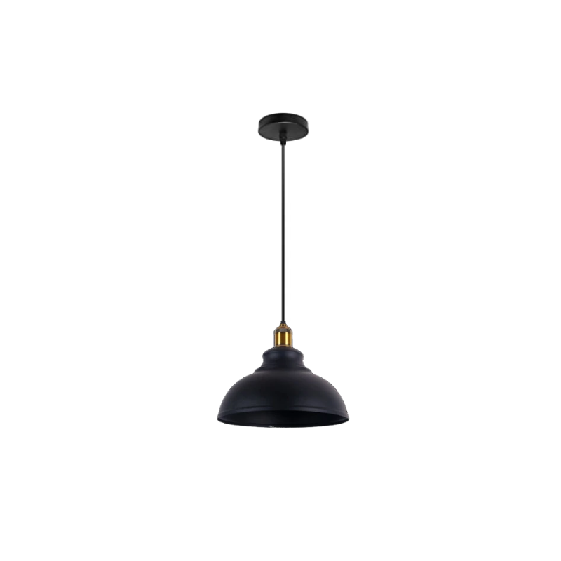 Lámpara de techo negra porta ampolleta e27 modelo pollux Iluminación