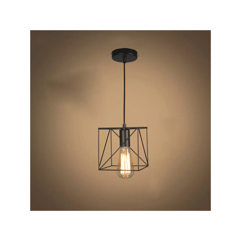 Lámpara de techo porta ampolleta e27 modelo sirius cuadrada Iluminación