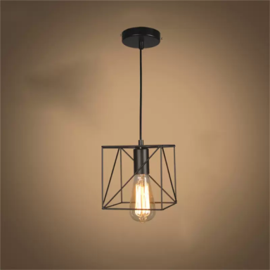 Lámpara de techo porta ampolleta e27 modelo sirius cuadrada Iluminación