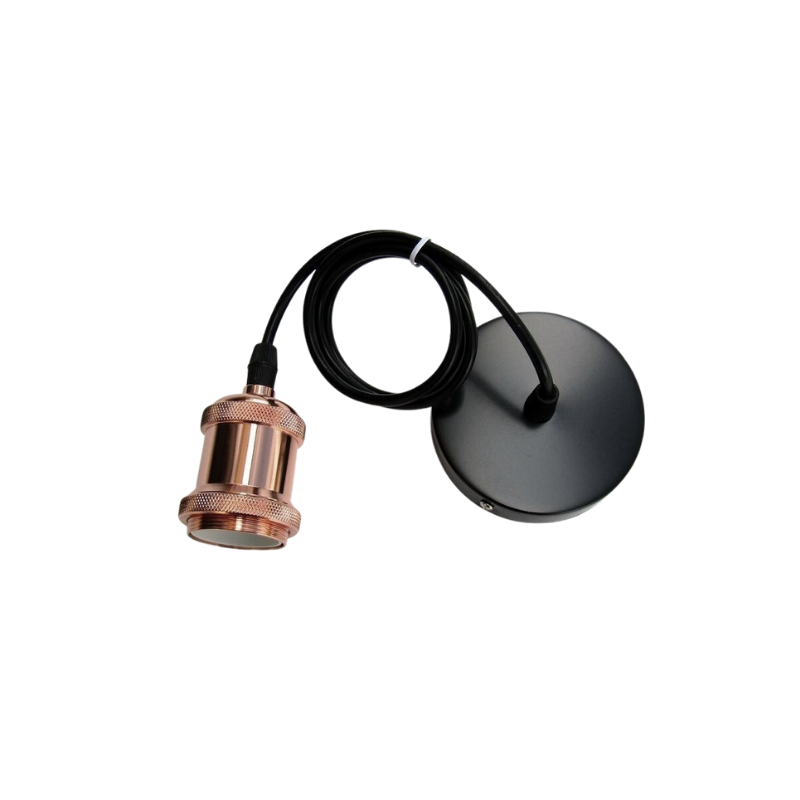 Soquete vintage rosa gold porta ampolleta e27 modelo varena Iluminación