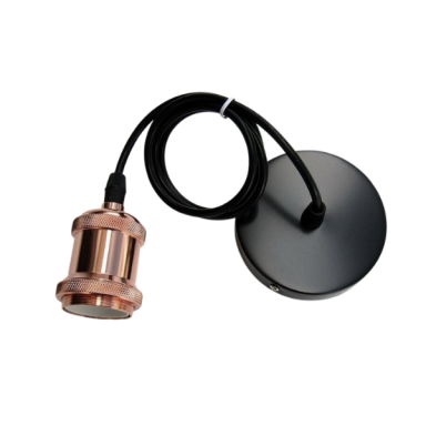 Soquete vintage rosa gold porta ampolleta e27 modelo varena Iluminación