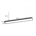 Lineal negro abs 1200x100x70 48w 3000k algol Konnergie Iluminación